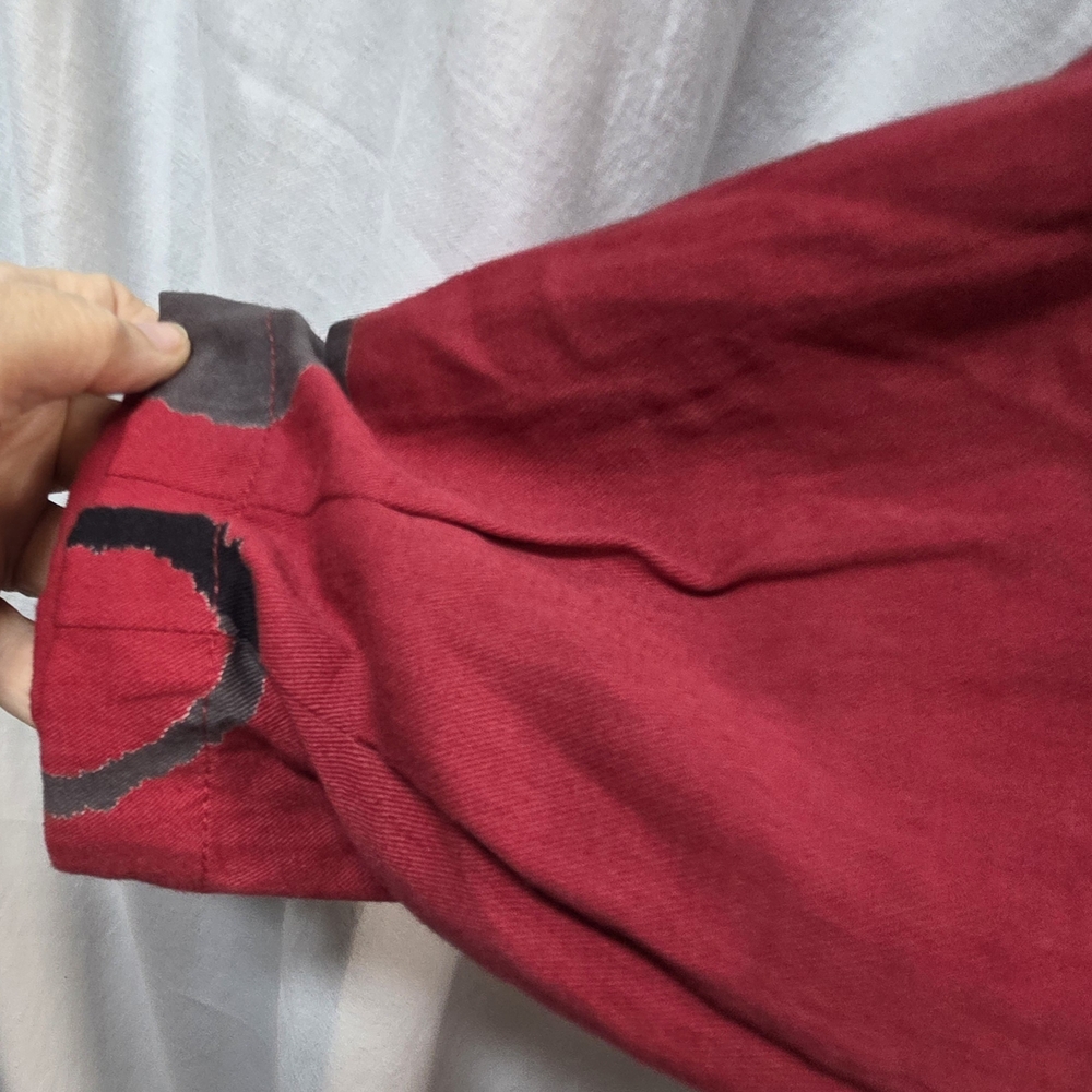 MONA LISA Red and Black Pea Coat - Picture 3 of 6